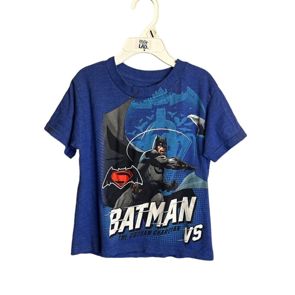 5 for‎ $25🔥SuperMan VS Batman Blue T-Shirt Boys Small (4/5)